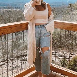 Free People Hooded Cardigan Jacket